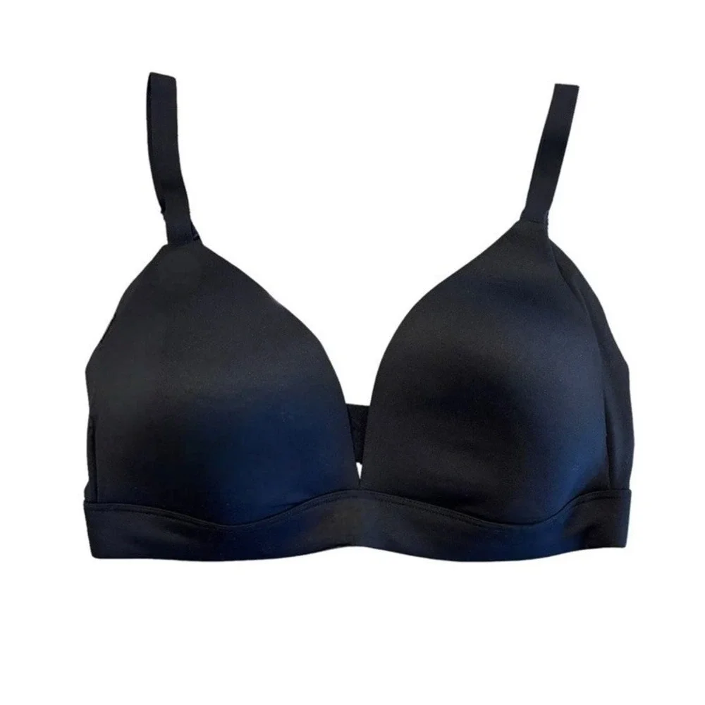 Women's Auden black lightly lined wirefree lounge bra size 34DD